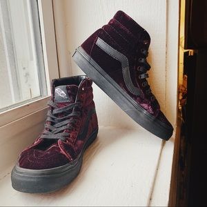 VANS velvet high tops